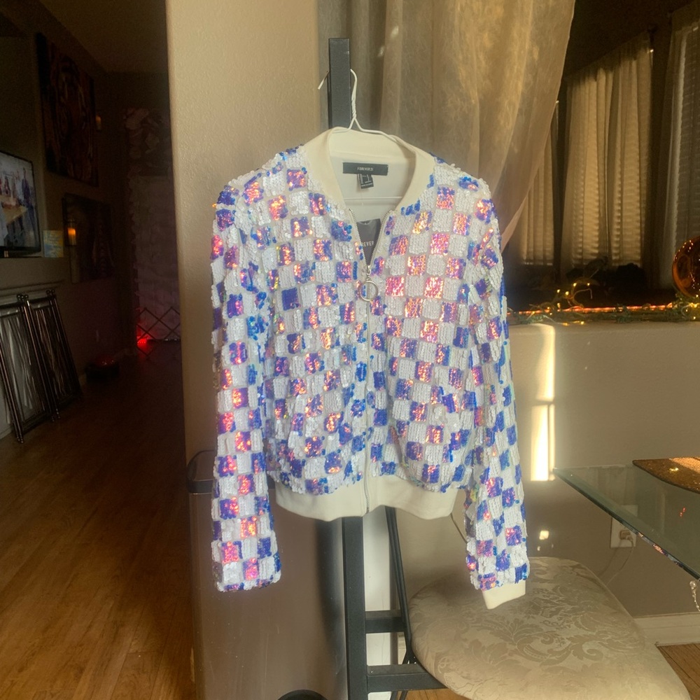 Sequined jacket forever 21